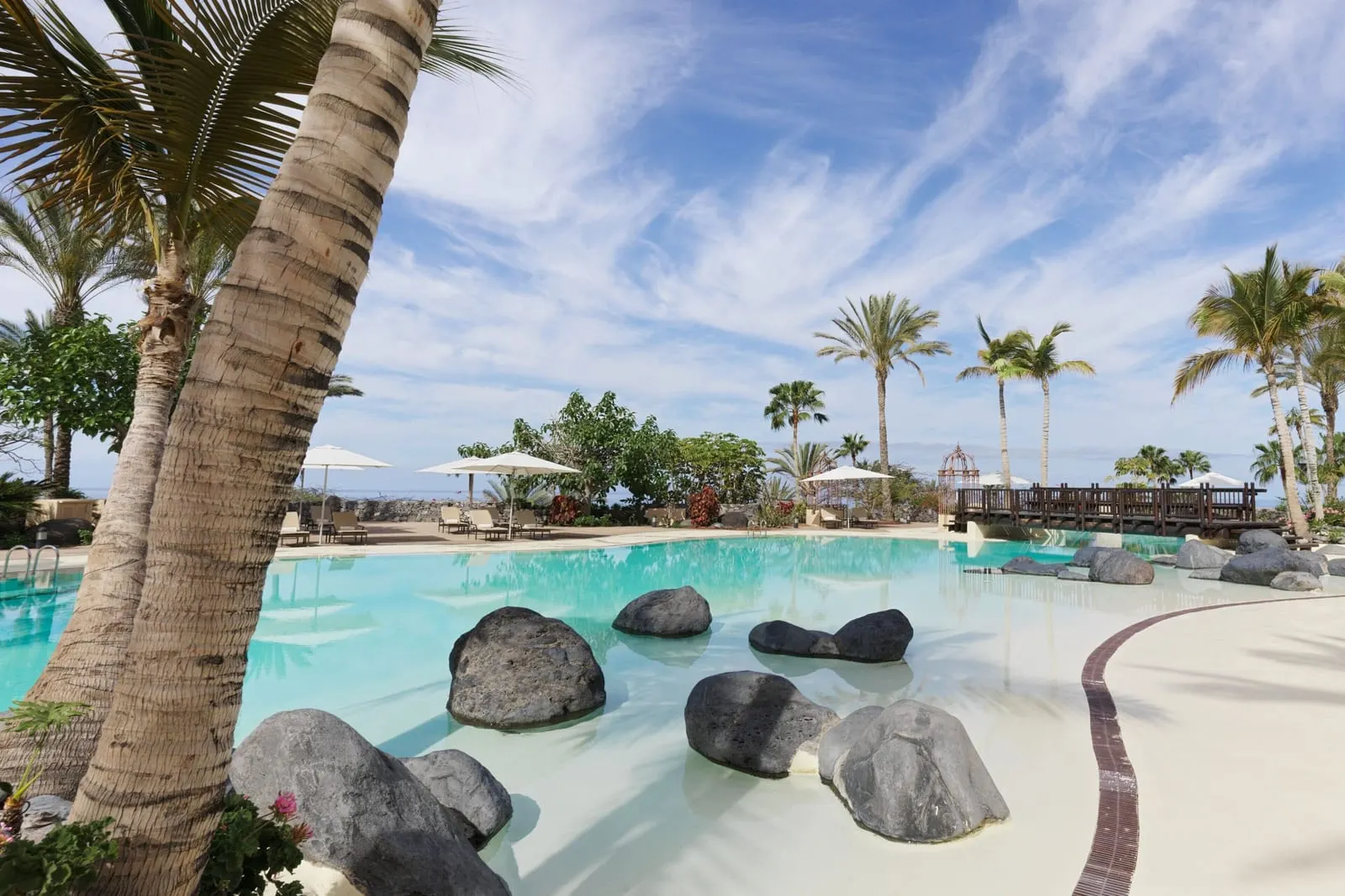 The Ritz-Carlton Tenerife, Abama: Lagoon pool among palms and rocks