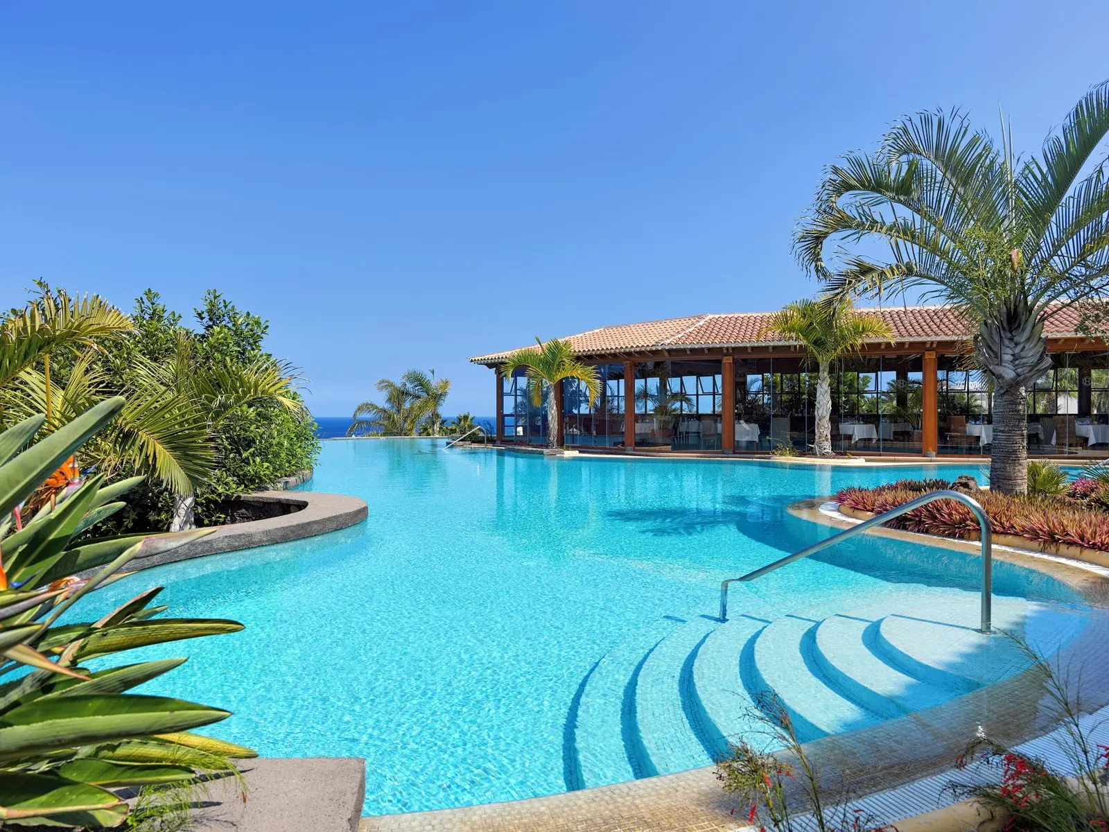 Hacienda del Conde: The pool and palms