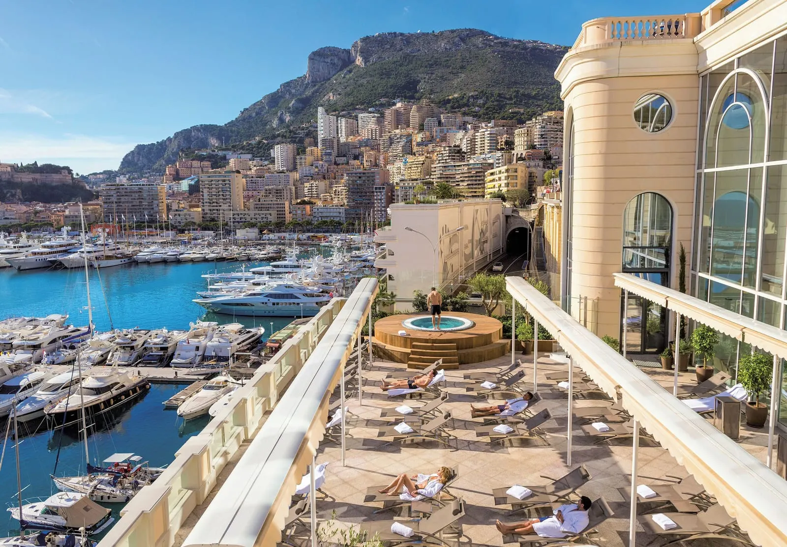 Hôtel Hermitage Monte-Carlo: Rooftop lounge over Port Hercule