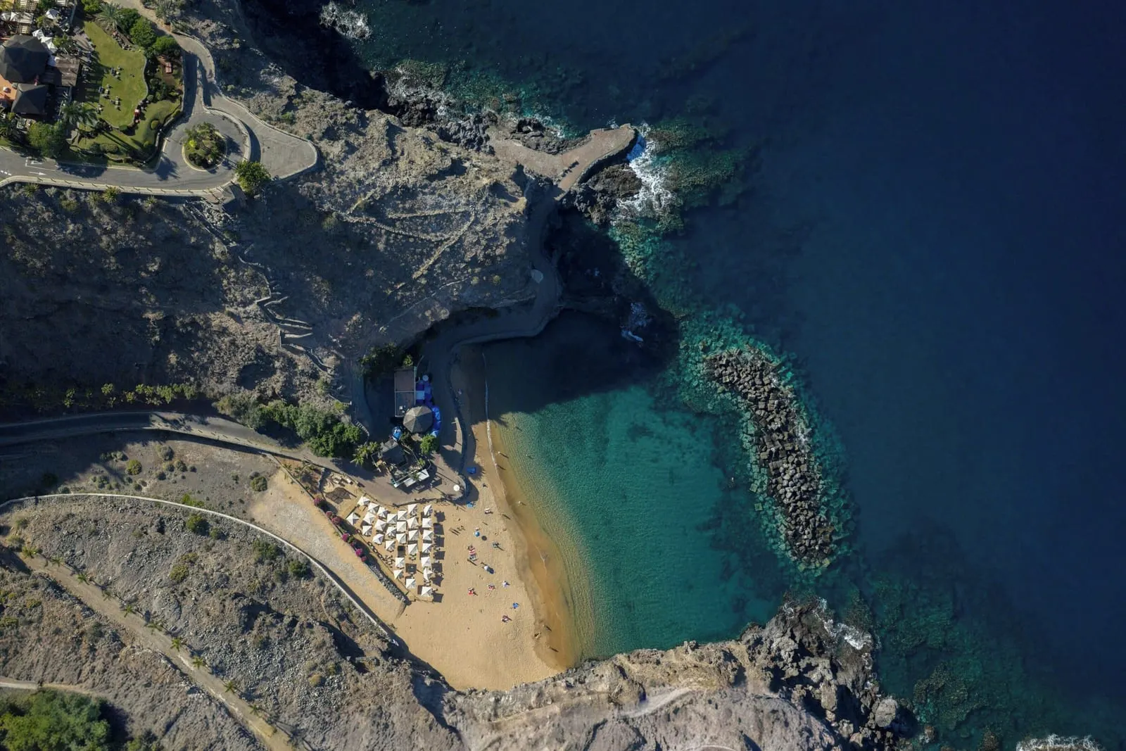 Tenerife: the Abama cove from the air