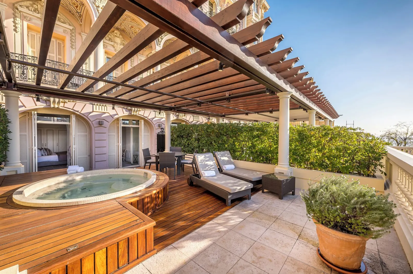 Hôtel Hermitage Monte-Carlo: Rooftop terrace with hot tub